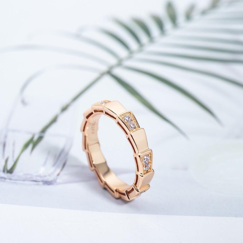 [⭐Veya]SERPENTI RING PINK GOLD  3MM