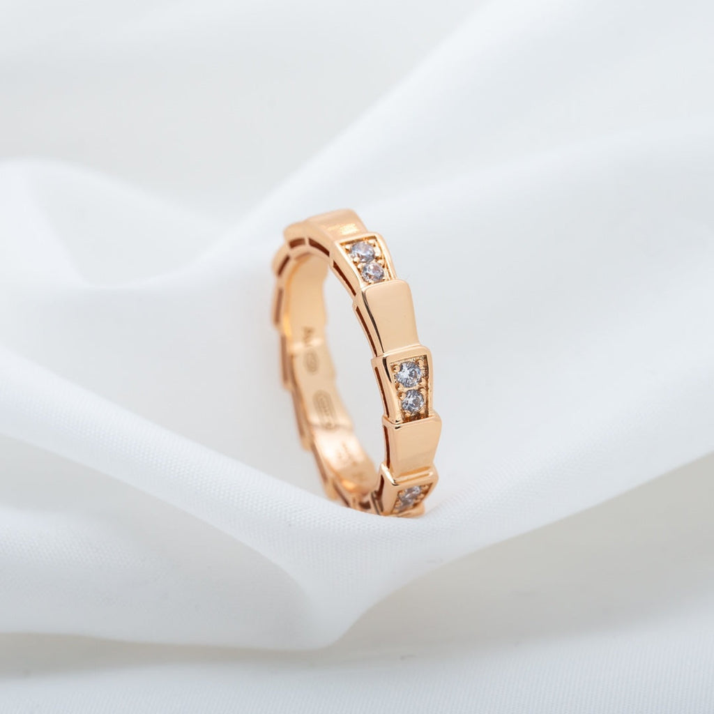[⭐Veya]SERPENTI RING PINK GOLD  3MM