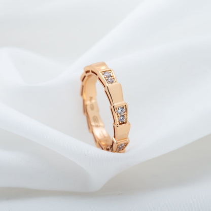 [⭐Miroze]SERPENTI RING PINK GOLD  3MM
