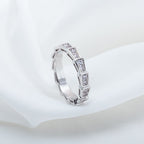 [⭐Veya]SERPENTI RING SILVER DIAMOND PAVED 3MM
