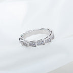 [⭐Veya]SERPENTI RING SILVER DIAMOND PAVED 3MM