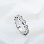 [⭐Veya]SERPENTI RING SILVER DIAMOND PAVED 3MM