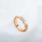 [⭐Veya]SERPENTI RING PINK GOLD DIAMOND MOP 3MM