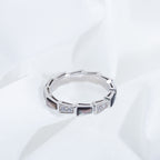 [⭐Veya]SERPENTI RING SILVER  DIAMOND BLACK MOP 3MM