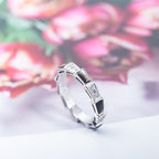 [⭐Veya]SERPENTI RING SILVER  DIAMOND BLACK MOP 3MM