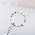 [⭐Veya]SERPENTI RING SILVER  DIAMOND BLACK MOP 3MM