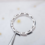 [⭐Veya]SERPENTI RING SILVER DIAMOND BLACK MOP 4MM