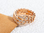 [⭐Veya]SERPENTI RING PINK GOLD DIAMOND DOUBLE ROW