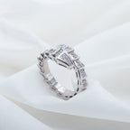 [⭐Veya]SERPENTI RING SILVER DIAMOND PAVED 4MM