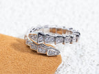 [⭐Veya]SERPENTI RING SILVER DIAMOND PAVED 4MM