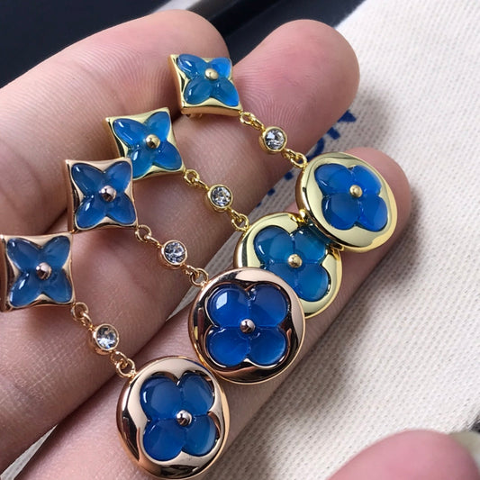 [⭐Miroze]STAR AND SUN AGATE DIAMOND EARRINGS