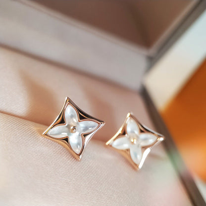 [⭐Miroze] STAR MOP PINK GOLD EARRINGS