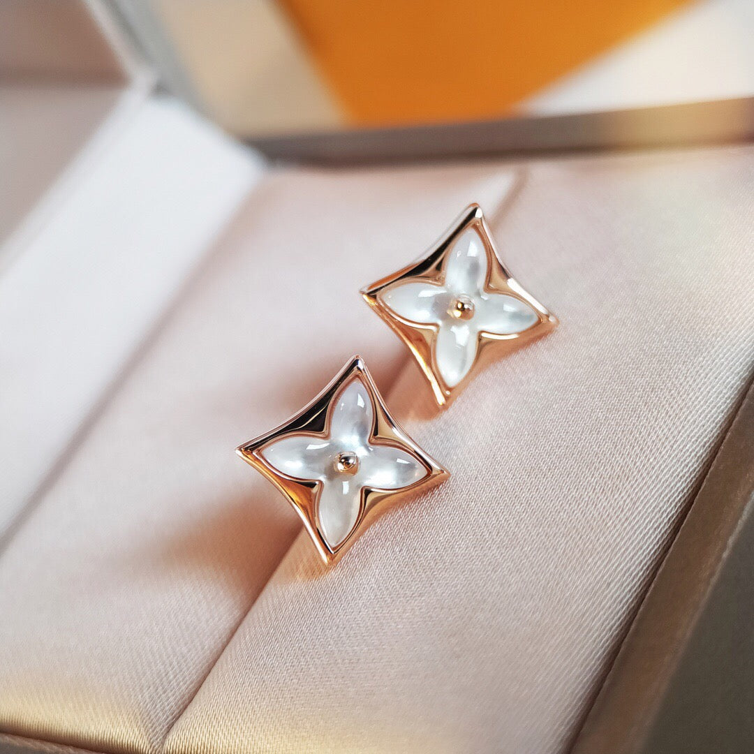 [⭐Miroze] STAR MOP PINK GOLD EARRINGS