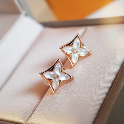 [⭐Miroze] STAR MOP PINK GOLD EARRINGS