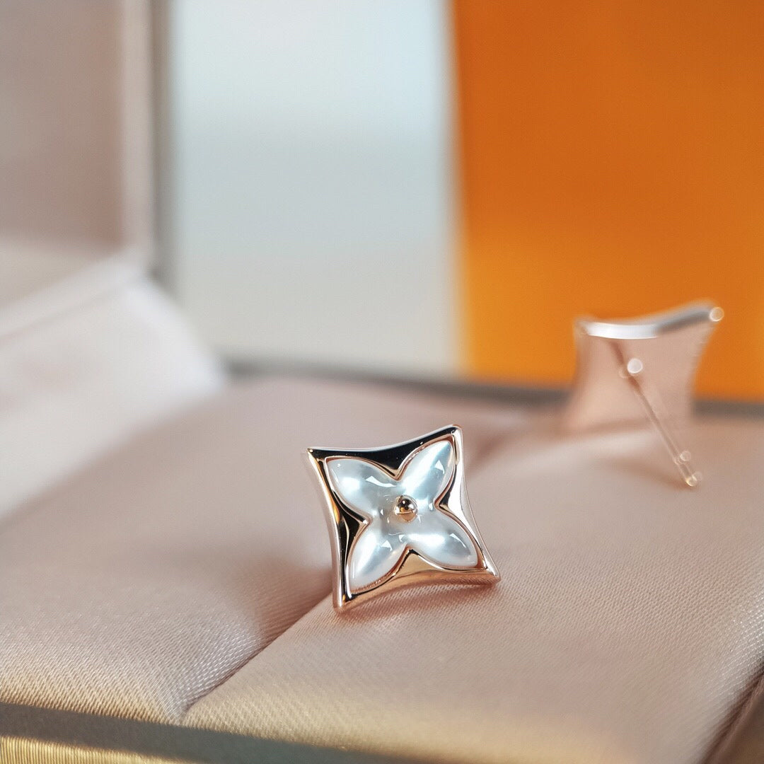 [⭐Miroze] STAR MOP PINK GOLD EARRINGS