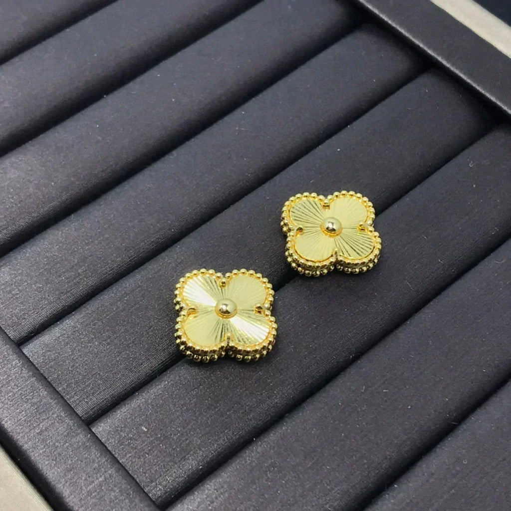 ⭐Miroze CLOVER MINI 9.5MM LASER EARRINGS