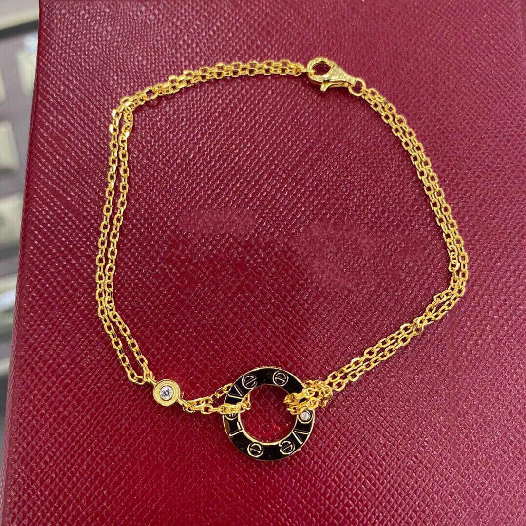 [⭐Miroze]LOVE BRACELET 2 DIAMOND