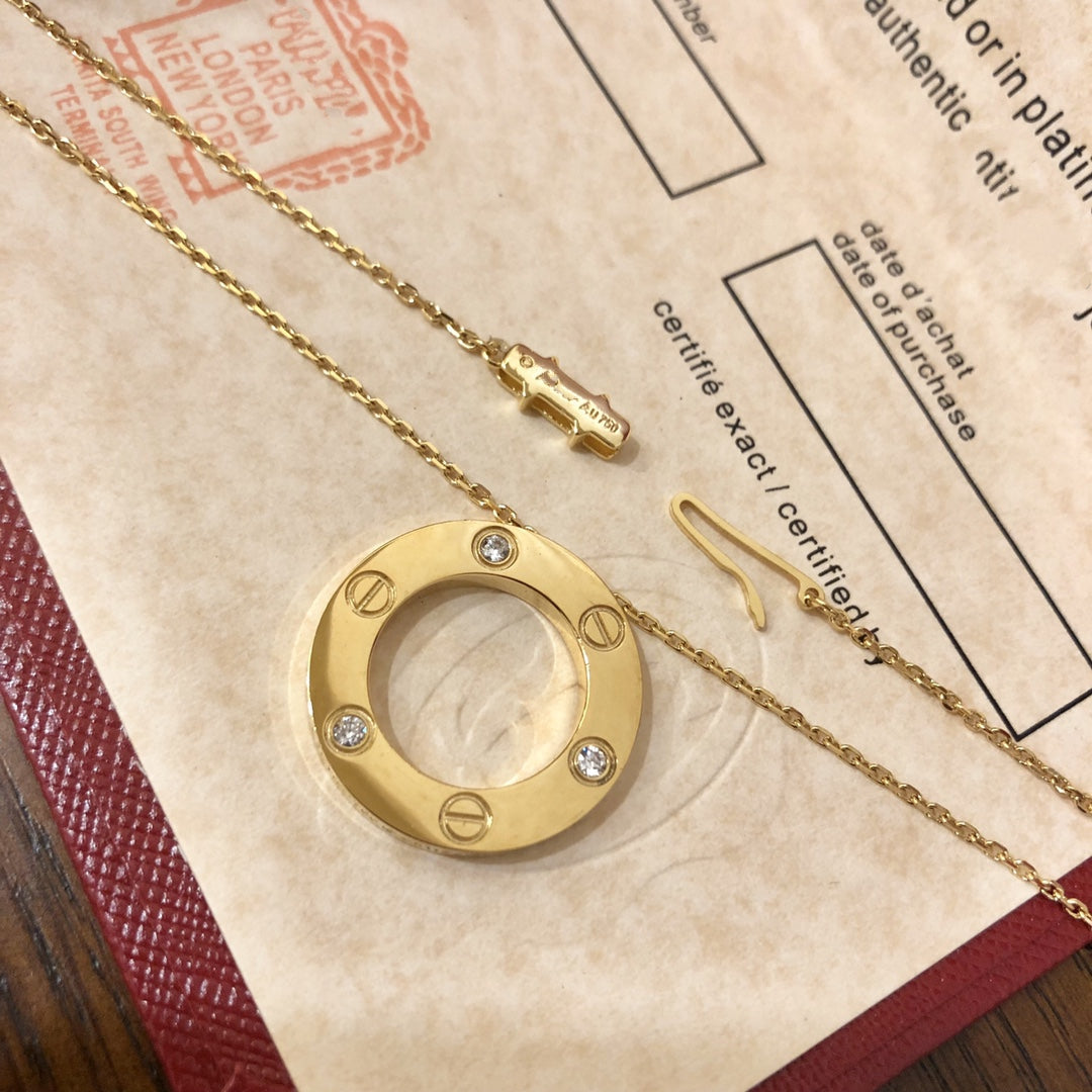 ⭐Miroze LOVE NECKLACE 16MM 3 DIAMONDS