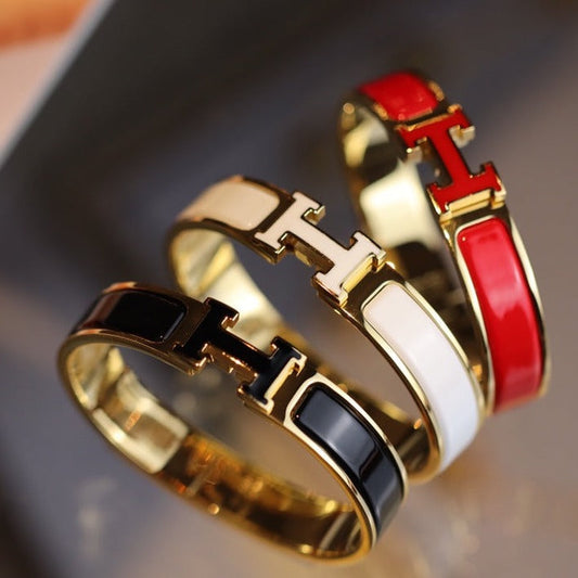 [⭐Miroze]H BRACELET 12MM GOLD