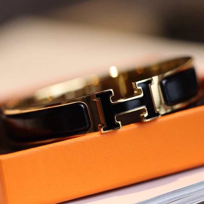[⭐Miroze]H BRACELET 12MM GOLD