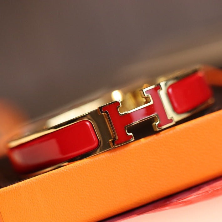 [⭐Miroze]H BRACELET 12MM GOLD