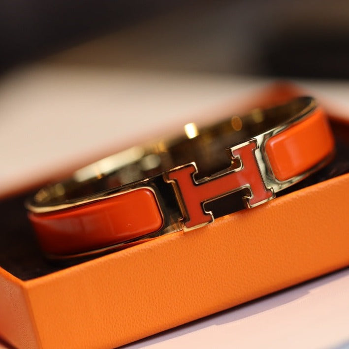 [⭐Miroze]H BRACELET 12MM GOLD