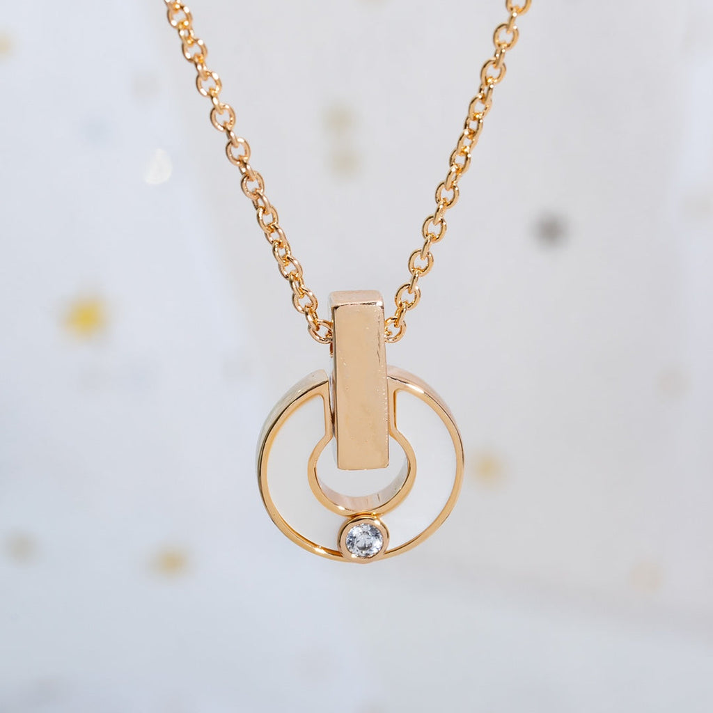 [⭐Veya]GARI NECKLACE PINK GOLD MOP
