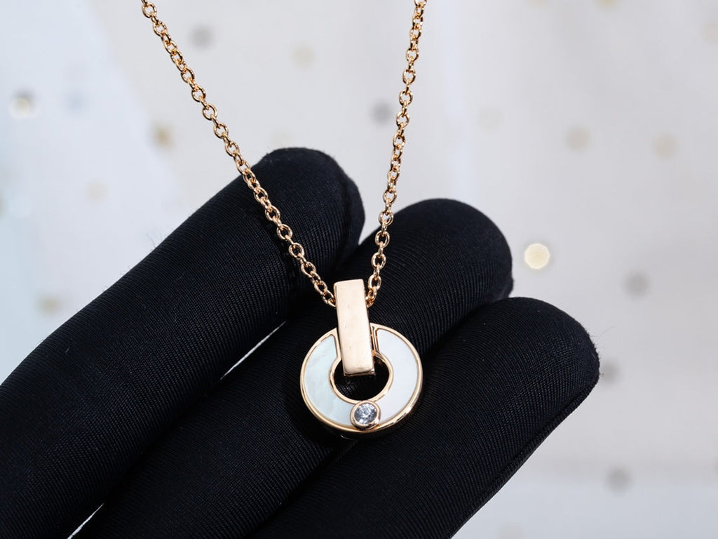 [⭐Veya]GARI NECKLACE PINK GOLD MOP