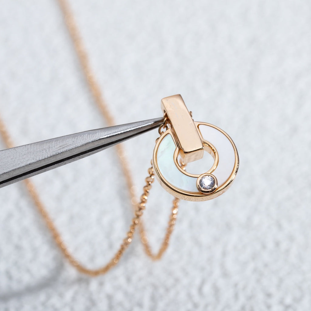 [⭐Veya]GARI NECKLACE PINK GOLD MOP