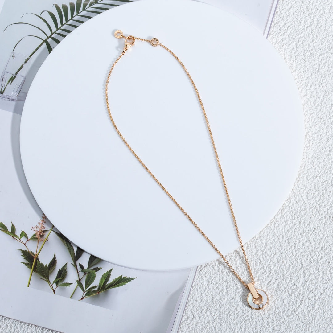 [⭐Miroze]GARI NECKLACE PINK GOLD MOP