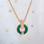 [⭐Veya]GARI NECKLACE PINK GOLD MALACHITE