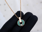[⭐Veya]GARI NECKLACE PINK GOLD MALACHITE