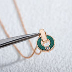 [⭐Veya]GARI NECKLACE PINK GOLD MALACHITE