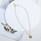 [⭐Veya]GARI NECKLACE PINK GOLD MALACHITE