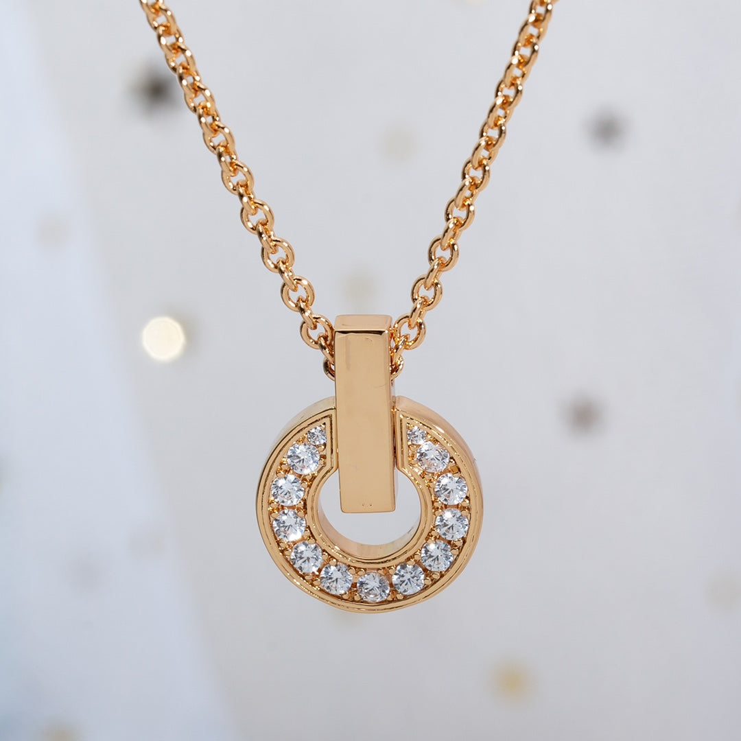 [⭐Miroze]GARI NECKLACE PINK GOLD DIAMOND
