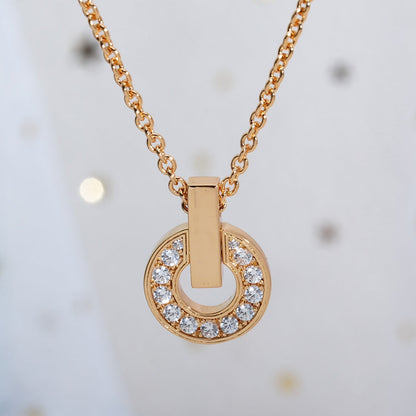 [⭐Miroze]GARI NECKLACE PINK GOLD DIAMOND