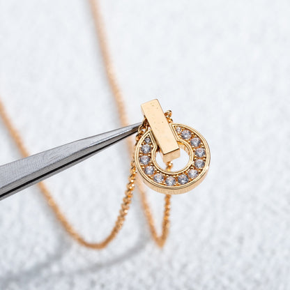 [⭐Miroze]GARI NECKLACE PINK GOLD DIAMOND