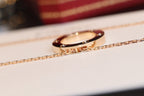 ⭐Miroze LOVE NECKLACE 16MM 6 DIAMONDS PINK GOLD