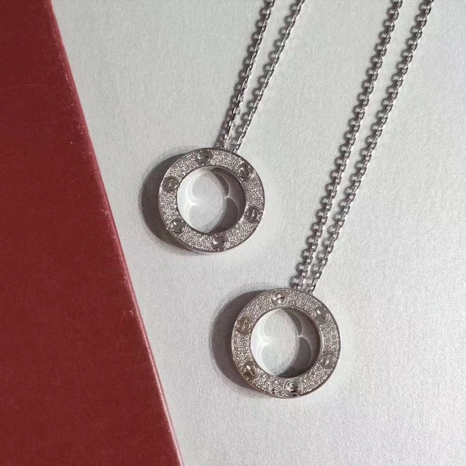 ⭐Miroze LOVE NECKLACE ADJUSTABLE SILVER