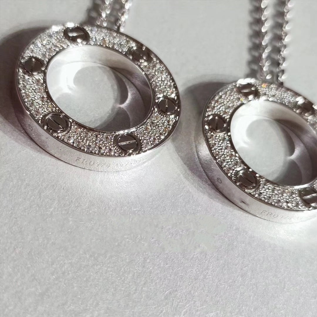 [⭐Miroze]LOVE NECKLACE ADJUSTABLE SILVER