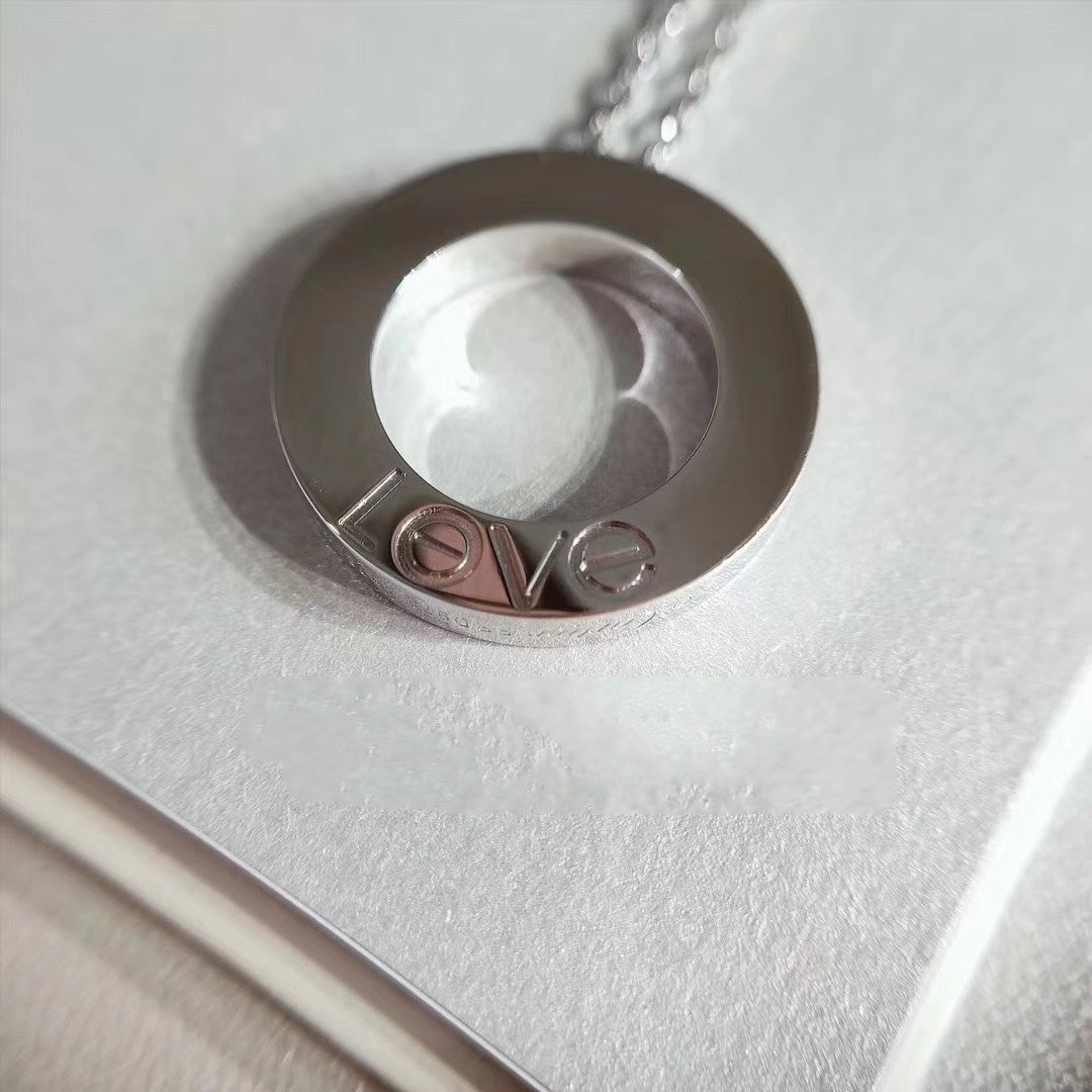 [⭐Miroze]LOVE NECKLACE ADJUSTABLE SILVER