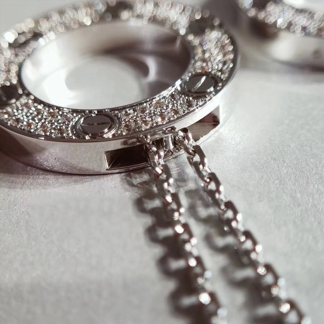 ⭐Miroze LOVE NECKLACE ADJUSTABLE SILVER