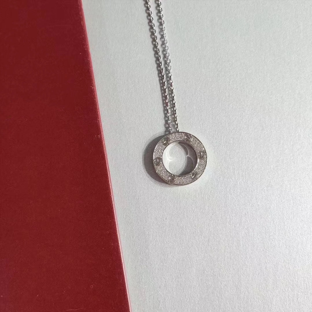 ⭐Miroze LOVE NECKLACE ADJUSTABLE SILVER
