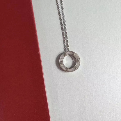 [⭐Miroze]LOVE NECKLACE ADJUSTABLE SILVER