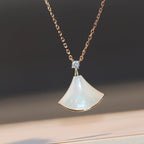 [⭐Veya]DREAM NECKLACE WHITE MOP PINK GOLD 1 DIAMOND