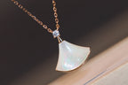 [⭐Veya]DREAM NECKLACE WHITE MOP PINK GOLD 1 DIAMOND