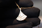 [⭐Veya]DREAM NECKLACE WHITE MOP PINK GOLD 1 DIAMOND