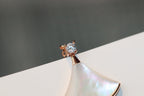 [⭐Veya]DREAM NECKLACE WHITE MOP PINK GOLD 1 DIAMOND