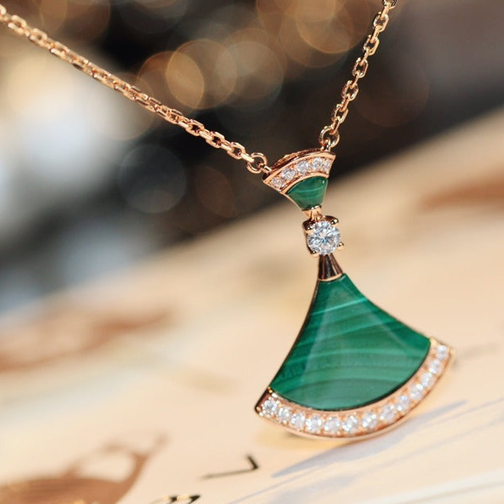 [⭐Veya]DREAM NECKLACE MALACHITE DIAMOND