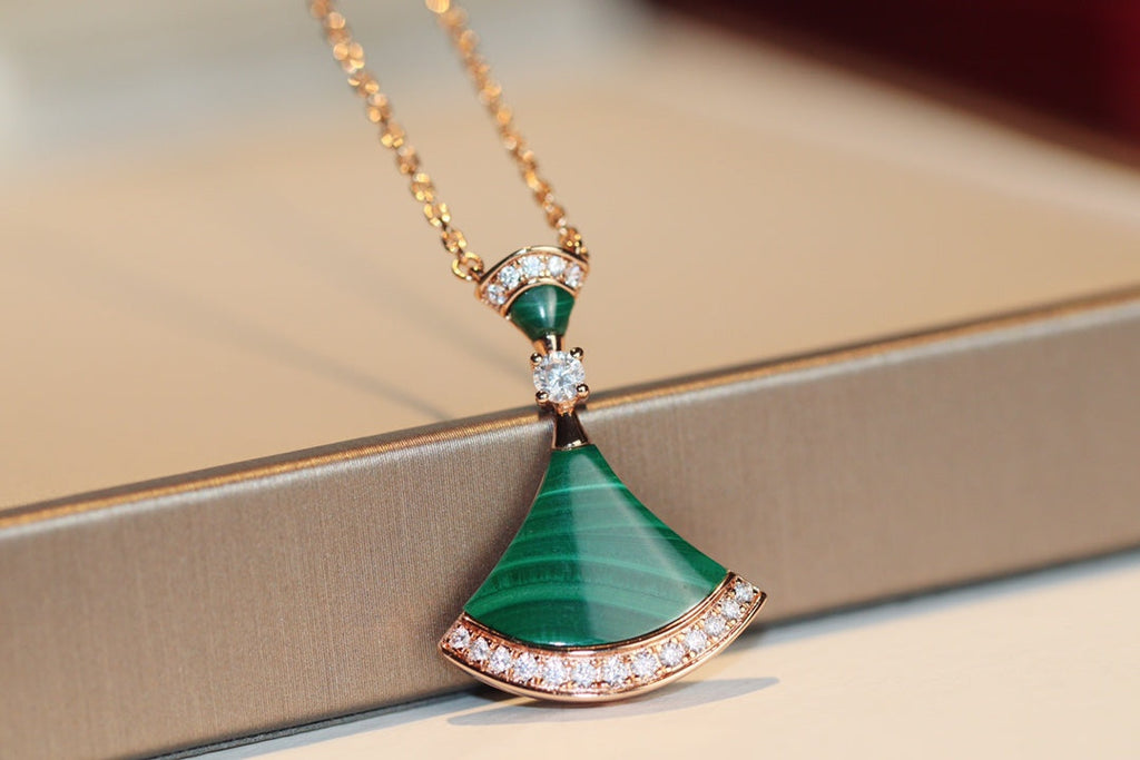 [⭐Veya]DREAM NECKLACE MALACHITE DIAMOND